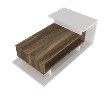 Spring Orta Sehpa Beyaz-Ceviz