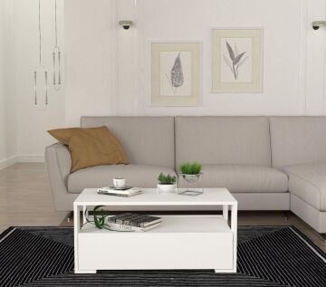 Balina Orta Sehpa Beyaz