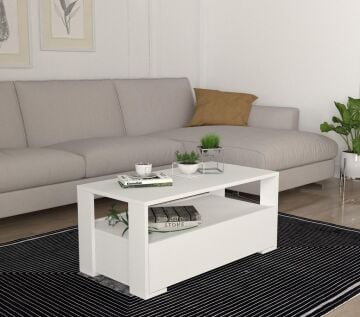 Balina Orta Sehpa Beyaz