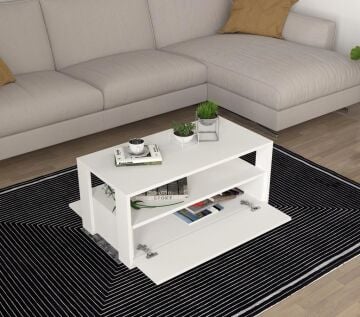 Balina Orta Sehpa Beyaz