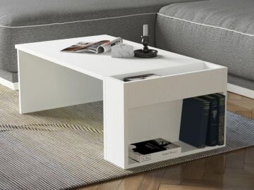 Dekorister View Beyaz Orta Sehpa - Modern Salon ve Oturma Odası Sehpası