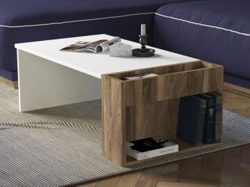 View Orta Sehpa Beyaz-Ceviz