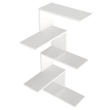 Caniko Köşe Duvar Rafı Beyaz