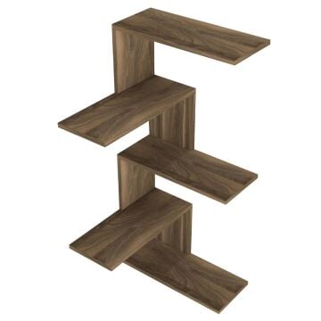 Caniko Köşe Duvar Rafı Ceviz