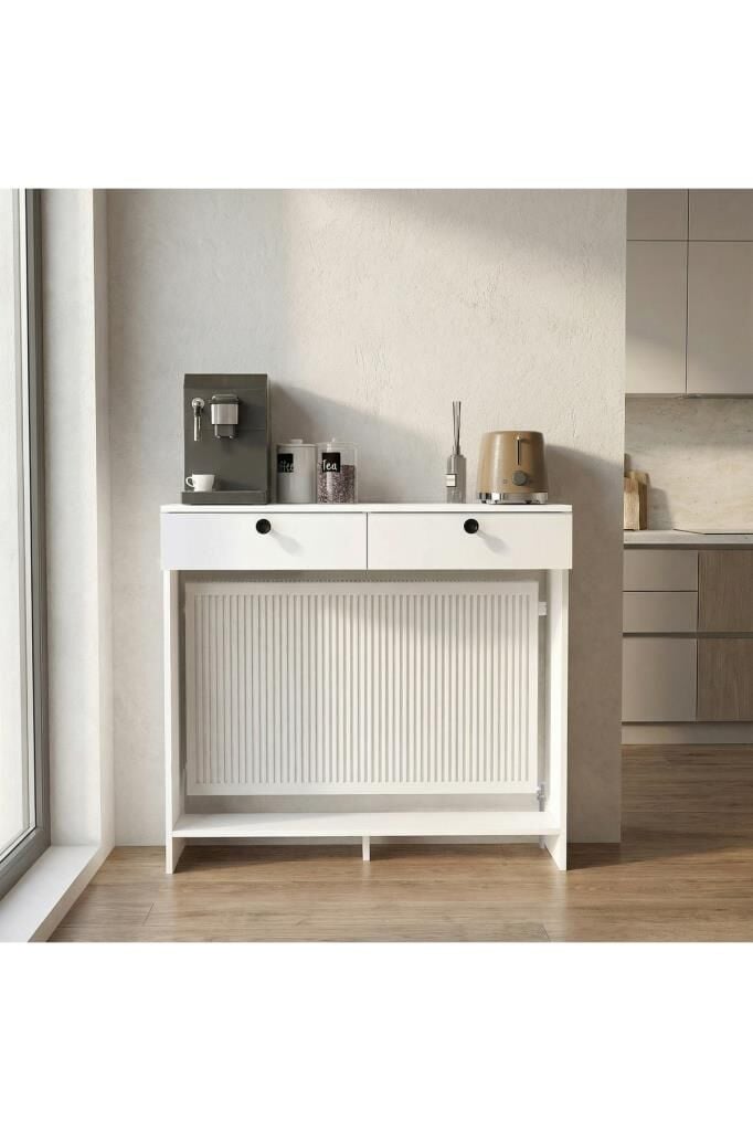 Opelya Petek Üstü Kahve Köşesi Dresuar, Çok Amaçlı Dolap & Antre Salon Mobilyası 110 cm