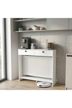 Opelya Petek Üstü Kahve Köşesi Dresuar, Çok Amaçlı Dolap & Antre Salon Mobilyası 110 cm