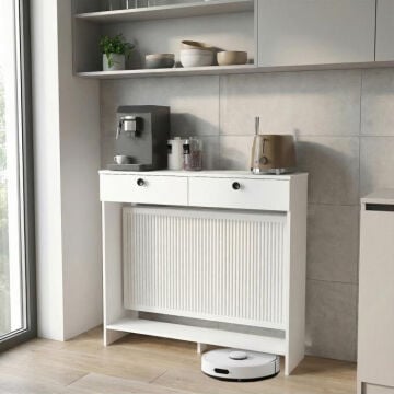 Opelya Petek Üstü Kahve Köşesi Dresuar, Çok Amaçlı Dolap & Antre Salon Mobilyası 110 cm