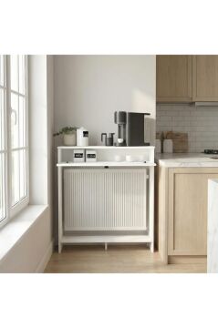 Opelya Petek Üstü Kahve Köşesi Dresuar, Çok Amaçlı Dolap & Antre Salon Mobilyası 90 cm