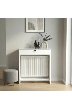 Opelya Petek Üstü Kahve Köşesi Dresuar, Çok Amaçlı Dolap & Antre Salon Mobilyası 90 cm