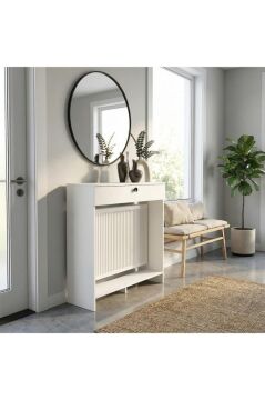 Opelya Petek Üstü Kahve Köşesi Dresuar, Çok Amaçlı Dolap & Antre Salon Mobilyası 90 cm