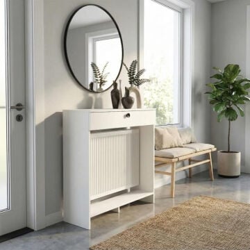Opelya Petek Üstü Kahve Köşesi Dresuar, Çok Amaçlı Dolap & Antre Salon Mobilyası 90 cm