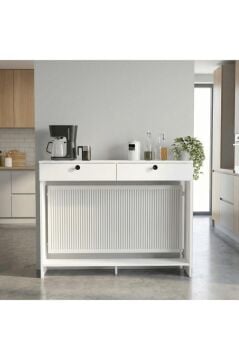 Opelya Petek Üstü Kahve Köşesi Dresuar, Çok Amaçlı Dolap & Antre Salon Mobilyası 130 cm