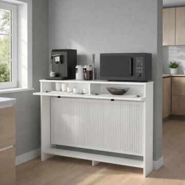 Opelya Petek Üstü Kahve Köşesi Dresuar, Çok Amaçlı Dolap & Antre Salon Mobilyası 130 cm