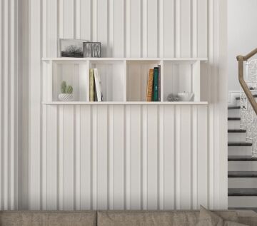 Dekorister Snow Duvar Rafı Beyaz