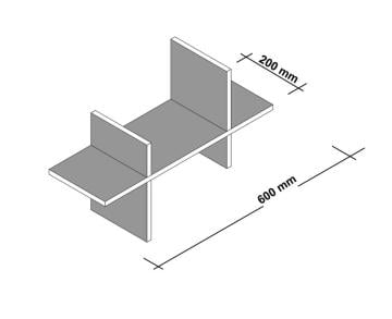 Dekorister Bambi Duvar Rafı Beyaz