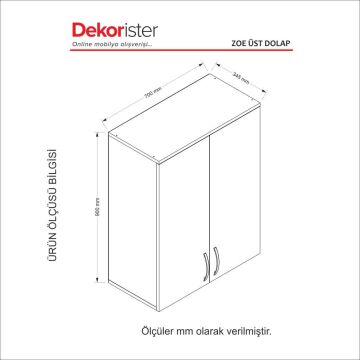 Zoe Banyo Üst Dolabı Beyaz