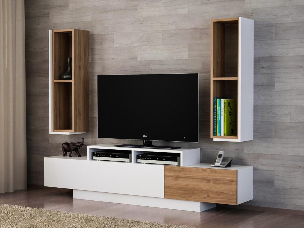Dekorister Yumy Tv Ünitesi Beyaz-Ceviz