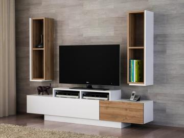 Dekorister Yumy Tv Ünitesi Beyaz-Ceviz