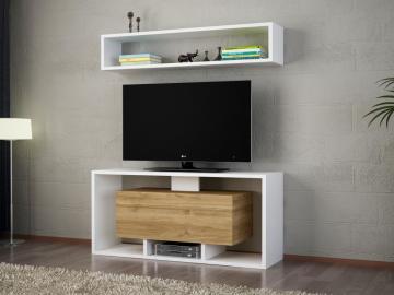 Dekorister Derya Tv Ünitesi Beyaz-Ceviz
