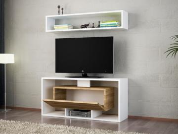 Dekorister Derya Tv Ünitesi Beyaz-Ceviz