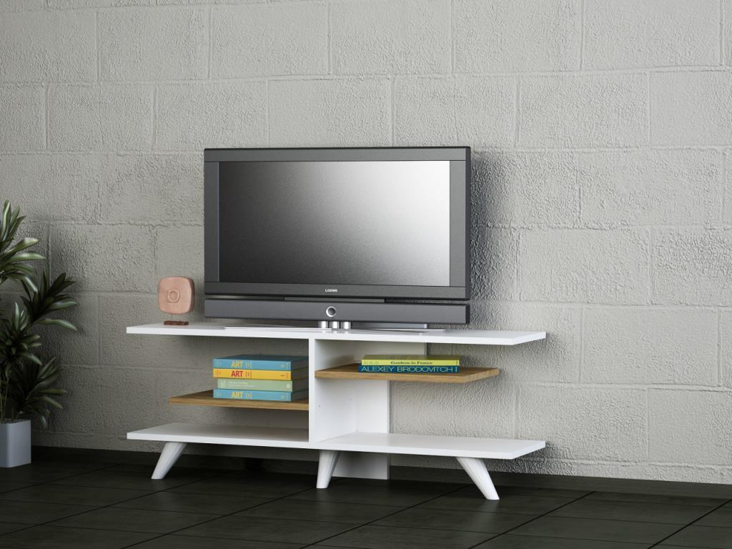 Dekorister Fever Tv Ünitesi Beyaz-Ceviz