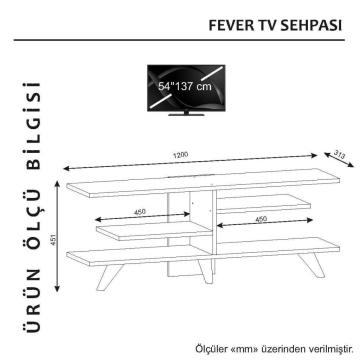Dekorister Fever Tv Ünitesi Beyaz-Ceviz