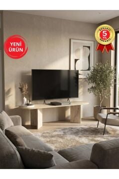 Tv Sehpa & Ünitesi, Modern Tv Ünitesi, Kolay Kurulum Salon Mobilyası 150cm Traverten | Cortado