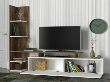 Dekorister Home Tv Ünitesi Beyaz-Ceviz