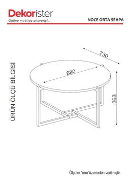 Dekorister Exclusive Noce Demir Orta Sehpa Ginger