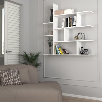 Dekorister Motif Kitaplık 2 Beyaz