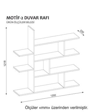 Motif Kitaplık 2 Beyaz
