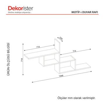 Dekorister Motif Kitaplık 1 Beyaz