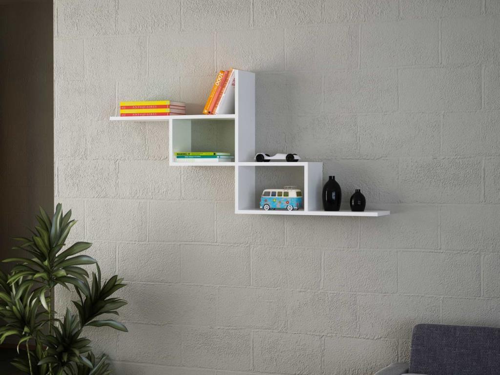 Dekorister Motif Kitaplık 1 Beyaz