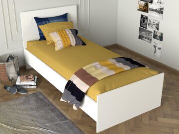 Ernest Tek Kişilik Karyola Beyaz - 90*190 cm