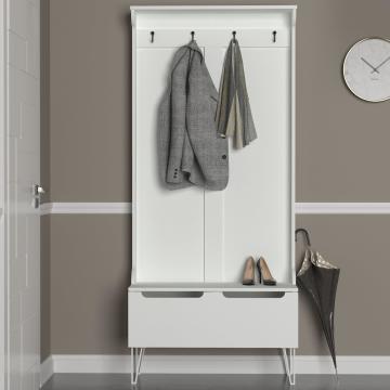 Dekorister Exclusive Floria Portmanto Beyaz