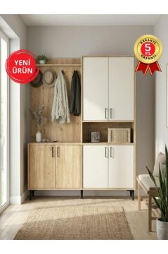 Portmanto Vestiyer Ayakkabılık Ayaklı Portmanto Sepet-Kumtaşı | Aspendos