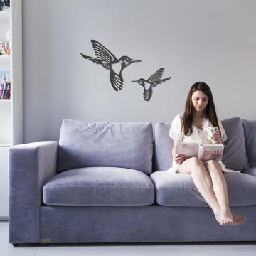 Dekorister Birds Dekoratif Metal Duvar Tablo