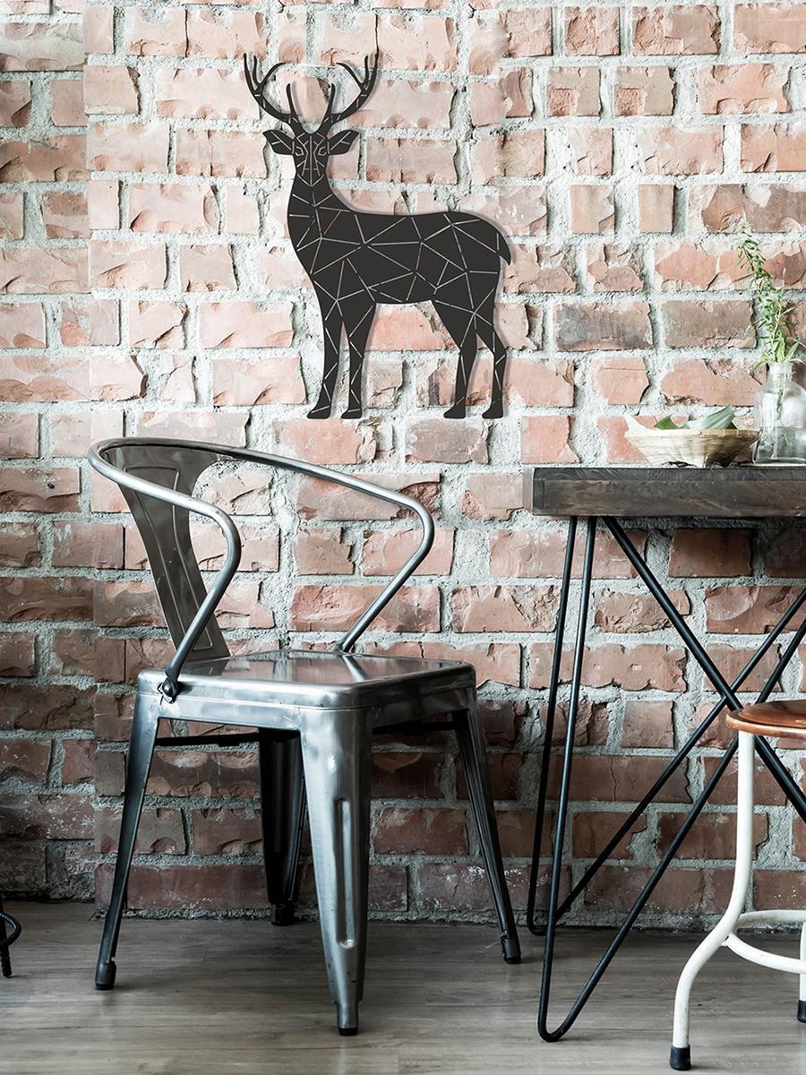 Dekorister Deer Dekoratif Metal Duvar Tablo