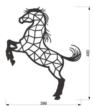 Dekorister Horse Dekoratif Metal Duvar Tablo