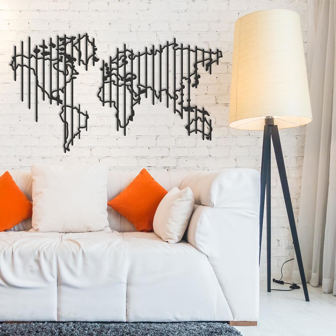 Dekorister World Dekoratif Metal Duvar Tablo