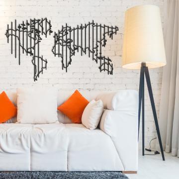 Dekorister World Dekoratif Metal Duvar Tablo