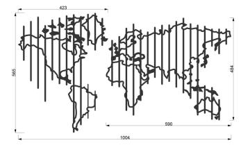 Dekorister World Dekoratif Metal Duvar Tablo