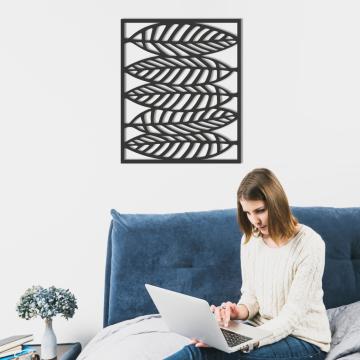 Dekorister Leaves Dekoratif Metal Duvar Tablo