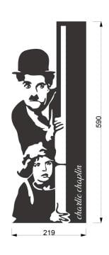 Dekorister Chaplin Dekoratif Metal Duvar Tablo