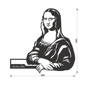 Dekorister Mona Lisa Dekoratif Metal Duvar Tablo