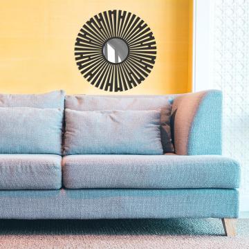 Dekorister Shine Dekoratif Metal Aynalı Duvar Tablo