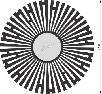 Dekorister Shine Dekoratif Metal Aynalı Duvar Tablo