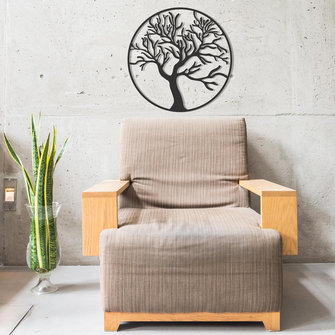 Dekorister Tree Dekoratif Metal Duvar Tablo