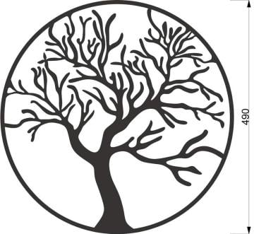 Dekorister Tree Dekoratif Metal Duvar Tablo