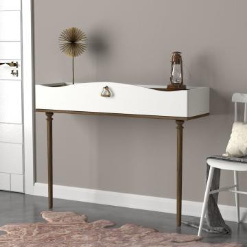 Dekorister Exclusive Melinda Dresuar Beyaz-Ceviz